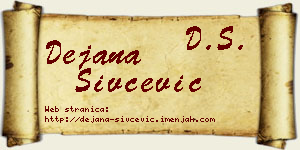 Dejana Sivčević vizit kartica